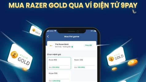 Hướng dẫn mua Razer Gold qua Ví điện tử 9Pay.